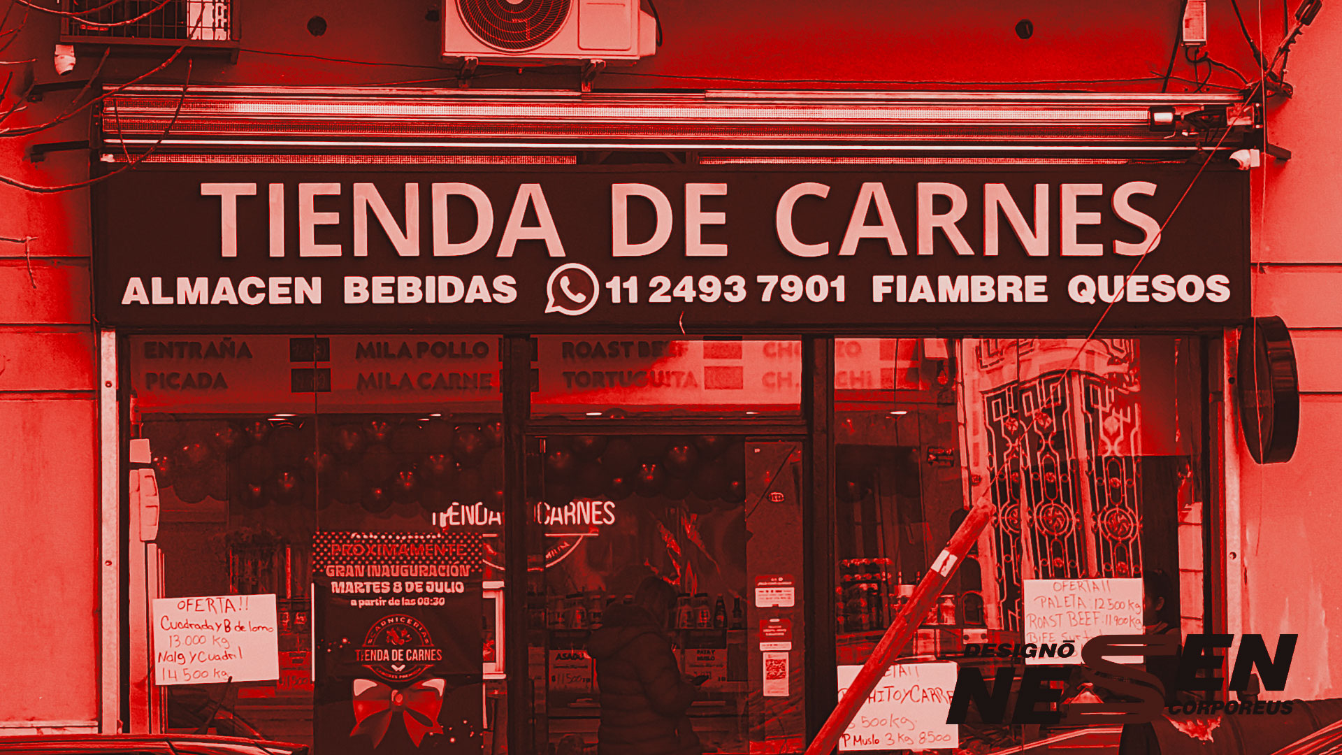 Frente completo para Tienda de Carnes