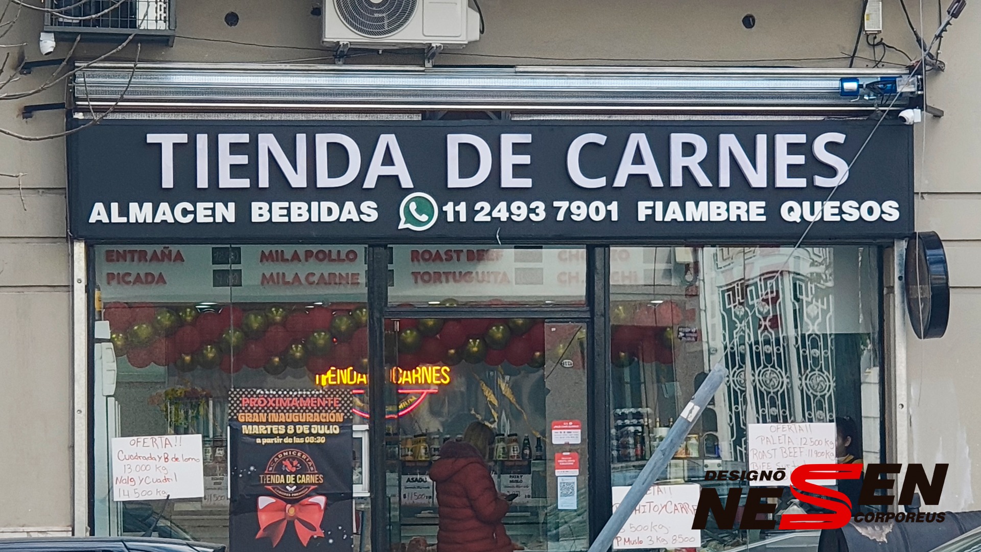 Frente completo para Tienda de Carnes